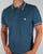 Pretty Green Tipped Polo Shirt Teal Blue