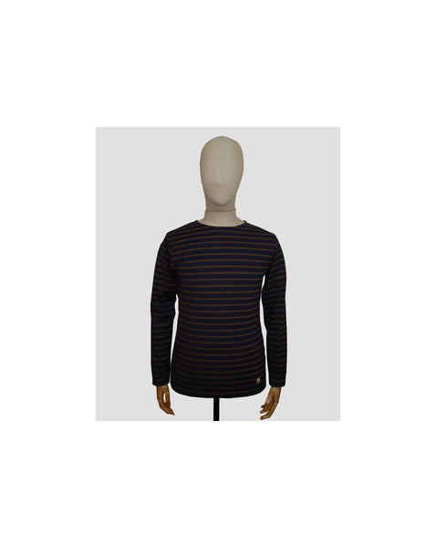 Armor-lux Striped Long Sleeve T-shirt Navy/tan