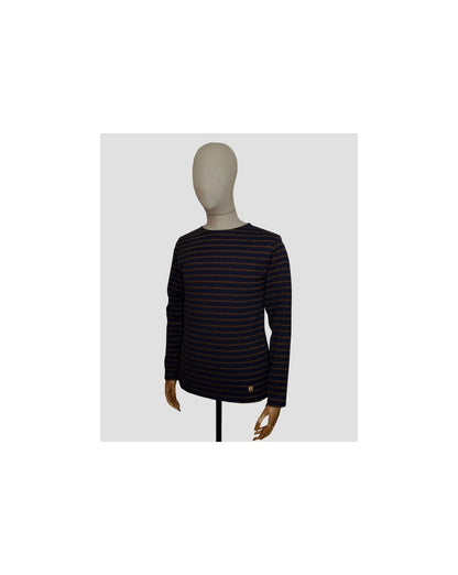 Armor-lux Striped Long Sleeve T-shirt Navy/tan
