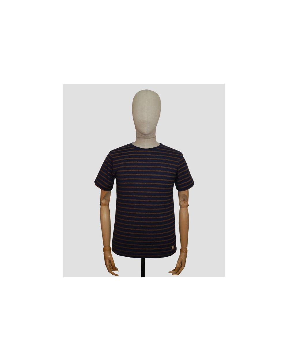 Armor-lux Stripe T-shirt Navy/tan