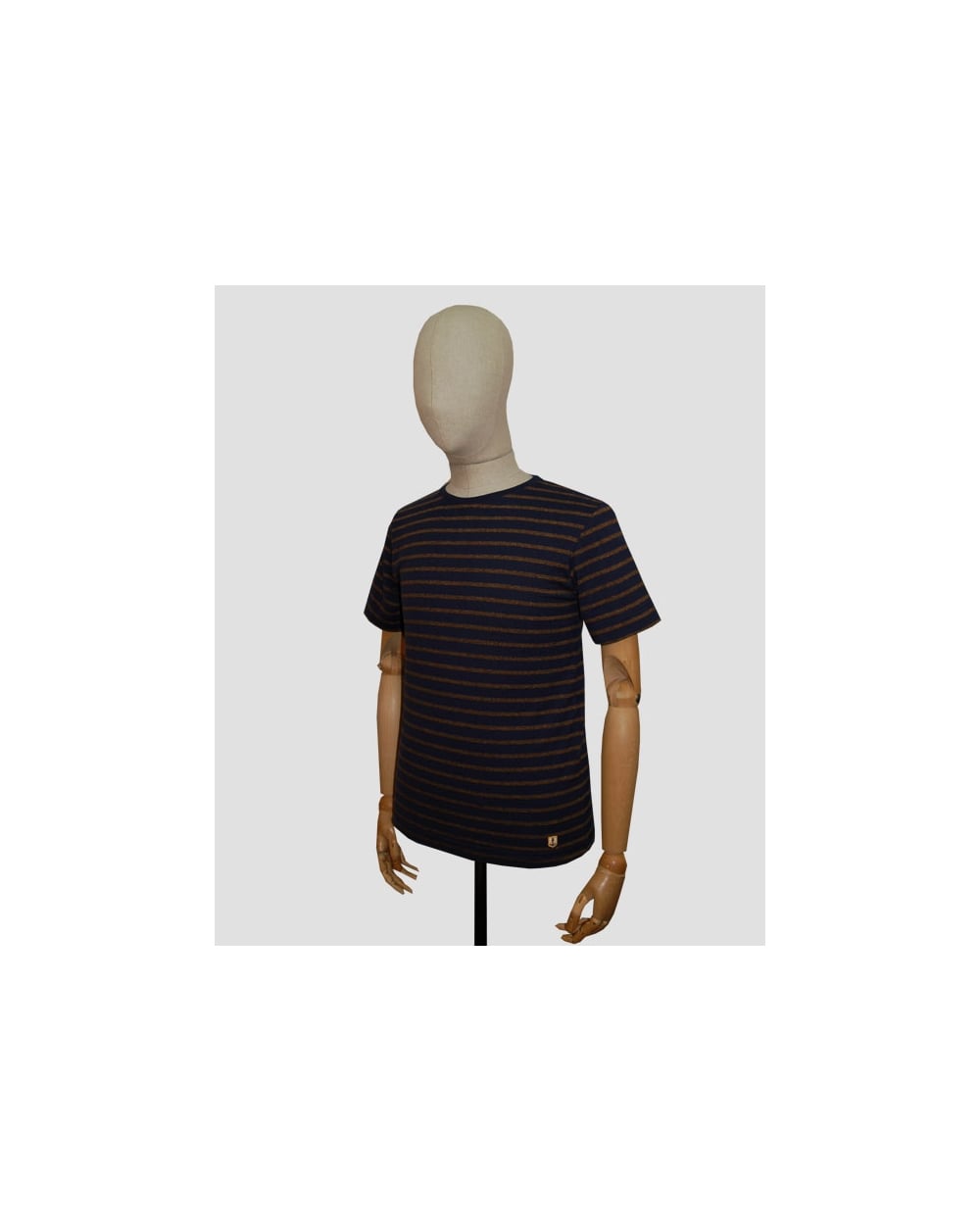 Armor-lux Stripe T-shirt Navy/tan