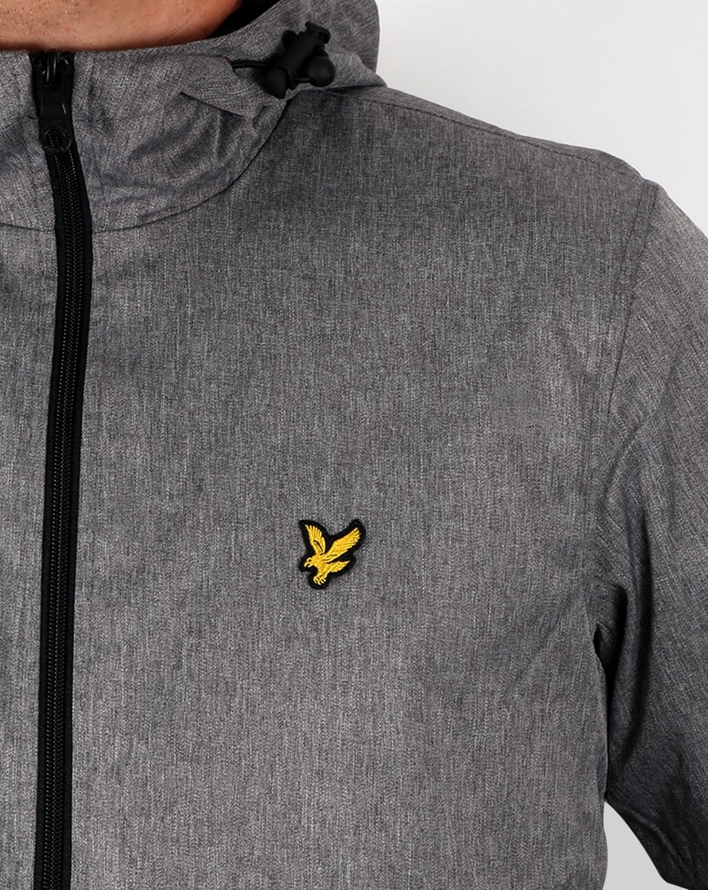 Lyle And Scott Zip Through Hooded Jacket Grey Marl