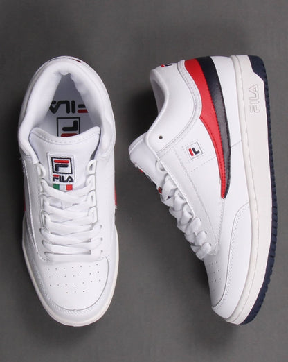 Fila Heritage T-1 Mid Trainers White/Navy/Red