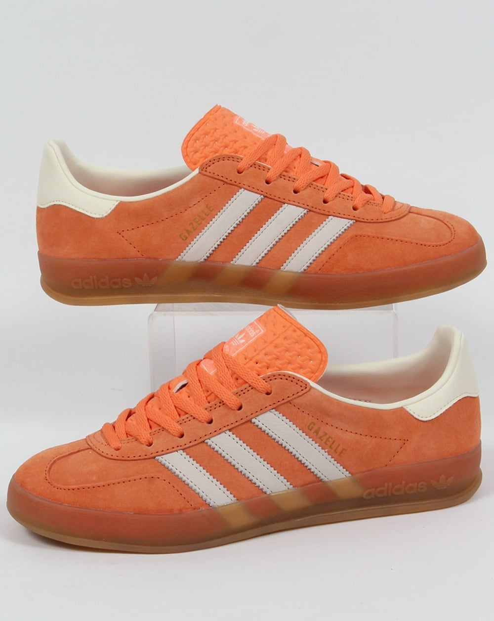 Adidas Gazelle Indoor Trainers in light orange