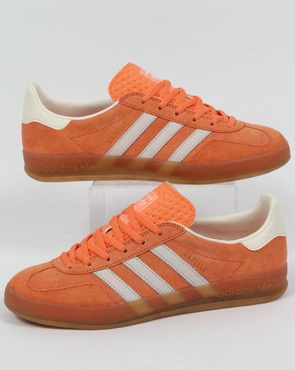 Adidas Gazelle Indoor Trainers in light orange