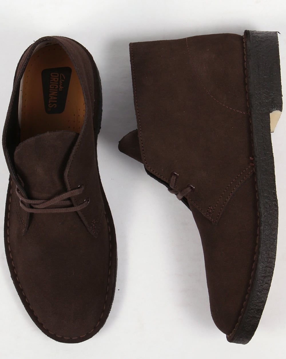 Clarks Originals Desert Boot In Suede Brown