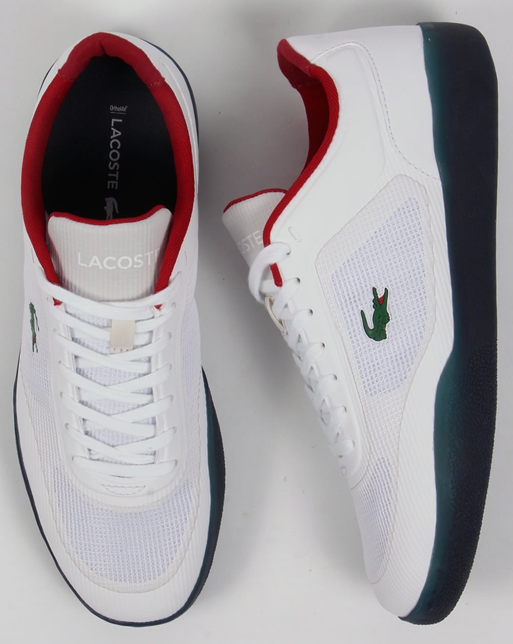 Lacoste Tramline Oly Trainers White/Navy