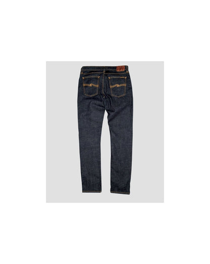 Nudie Jeans Tight Long John Organic Twill Rinsed Navy