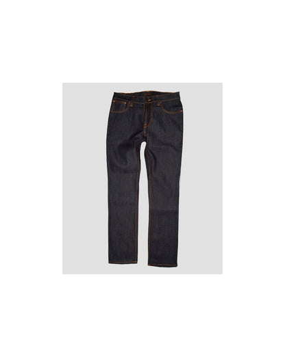 Nudie Jeans Thin Finn Organic Dry Ecru Emb Navy