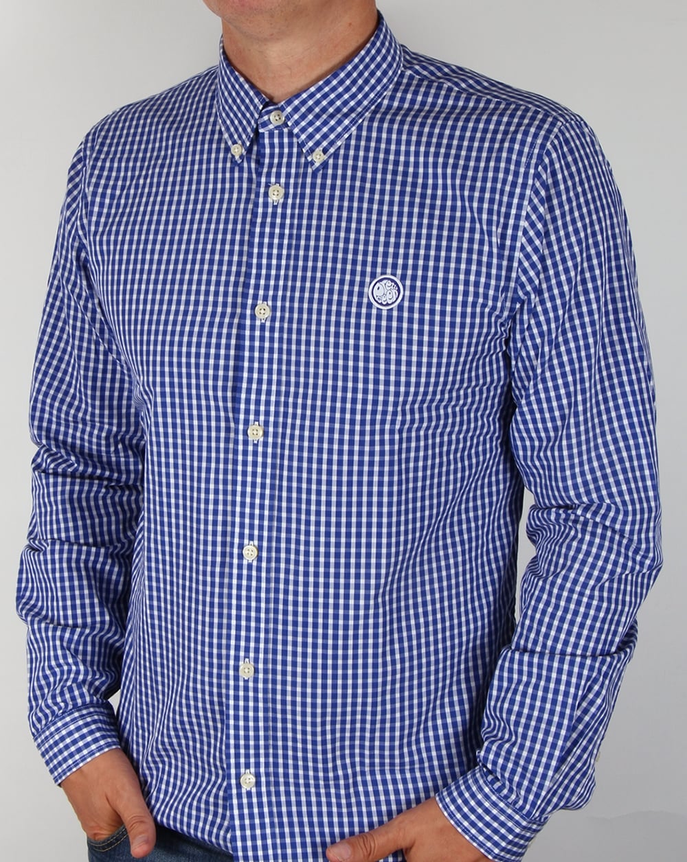 Pretty Green Ebsworth Gingham Shirt Navy