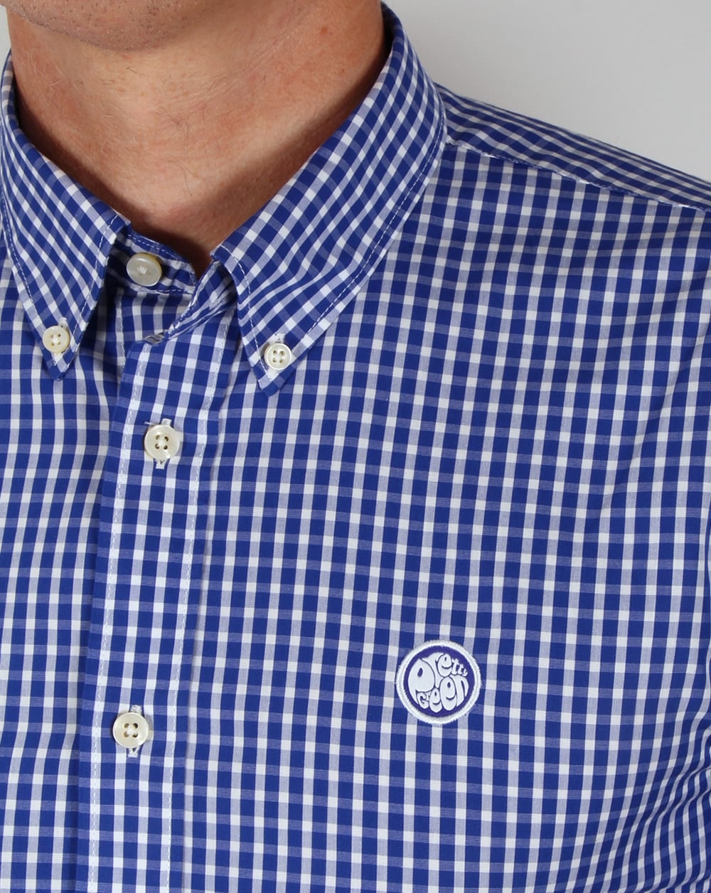 Pretty Green Ebsworth Gingham Shirt Navy