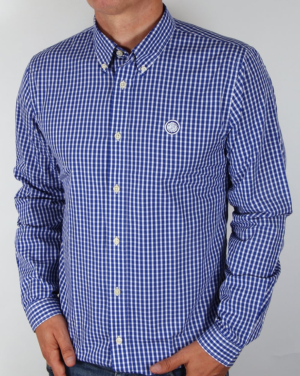 Pretty Green Ebsworth Gingham Shirt Navy