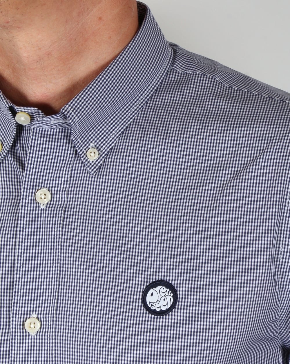 Pretty Green Gingham Shirt Navy