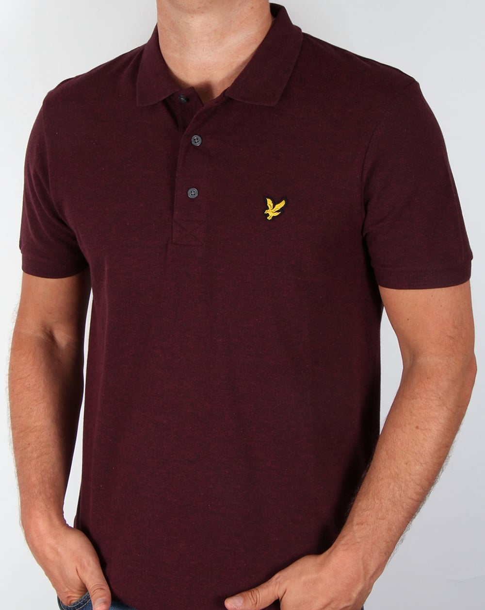 Lyle And Scott Polo Shirt Claret Marl