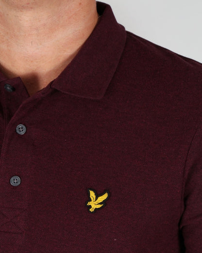 Lyle And Scott Polo Shirt Claret Marl