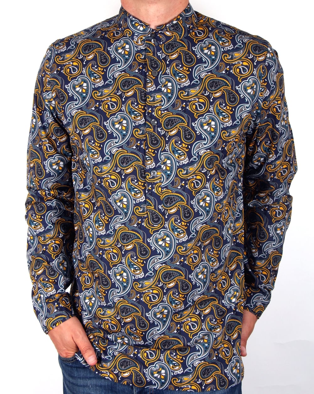Pretty Green Stretford Kaftan Navy