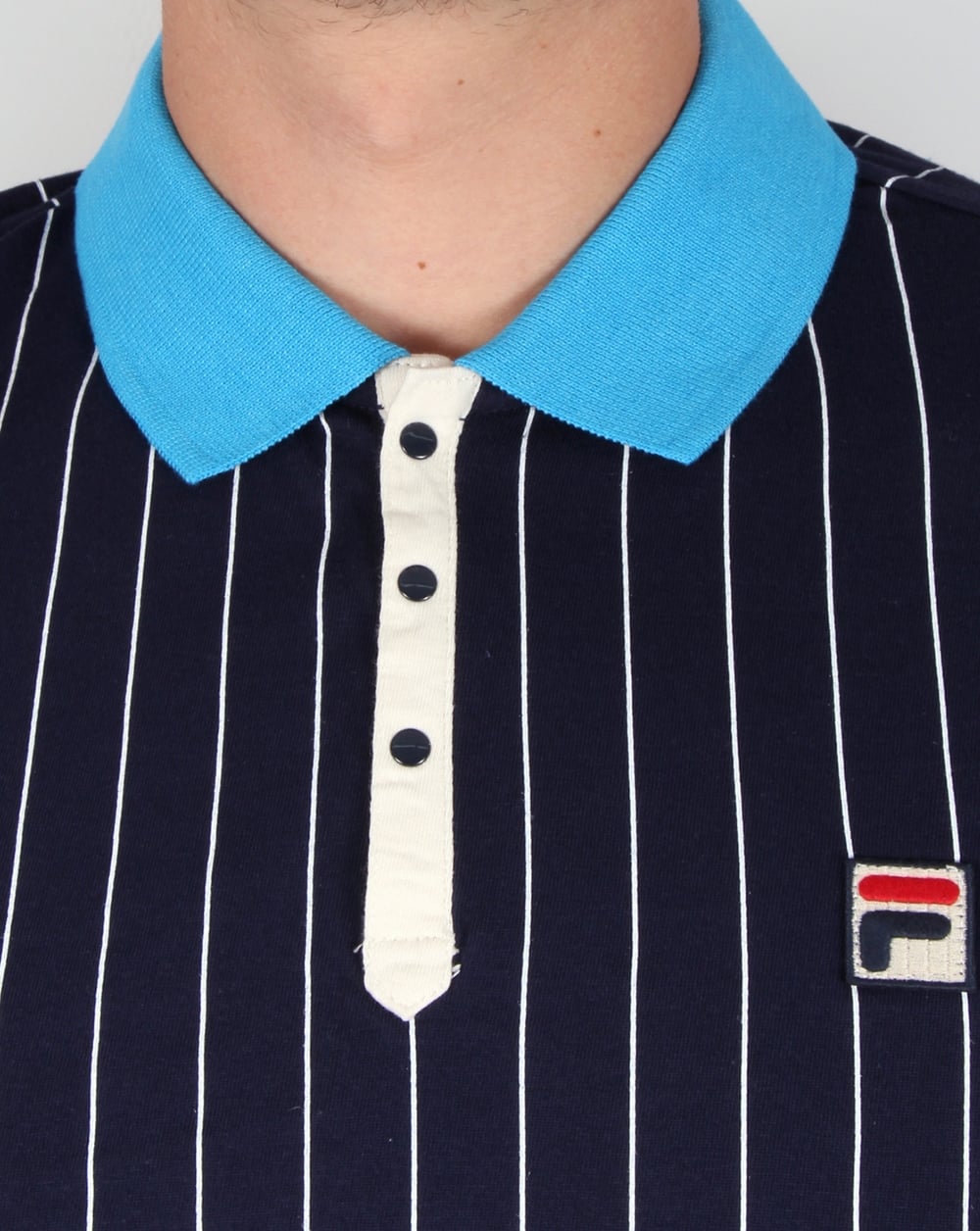 Fila Vintage Mk1 Settanta Polo Shirt Navy/Malibu Blue