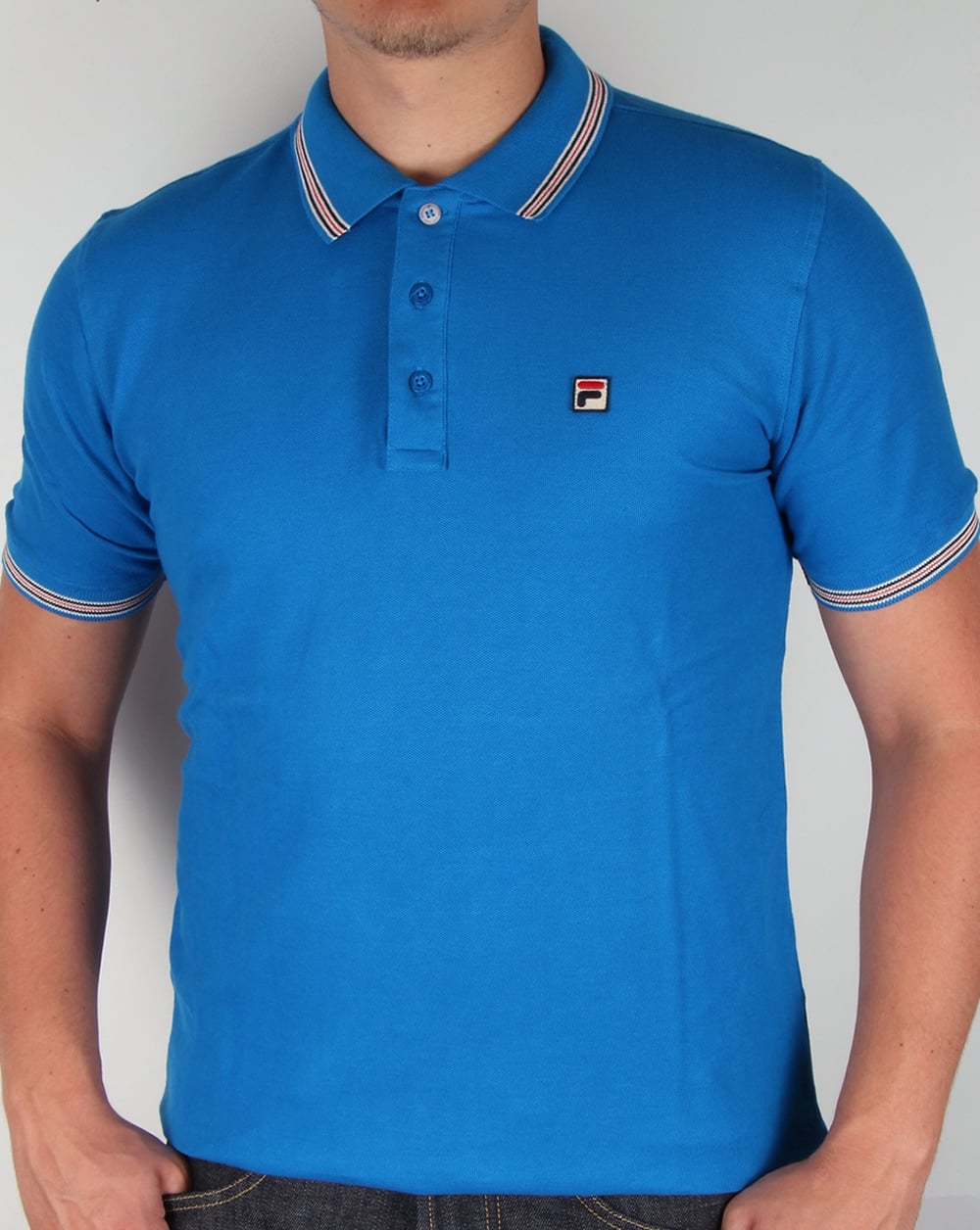 Fila Vintage Matcho 3 Polo Shirt Ski Blue