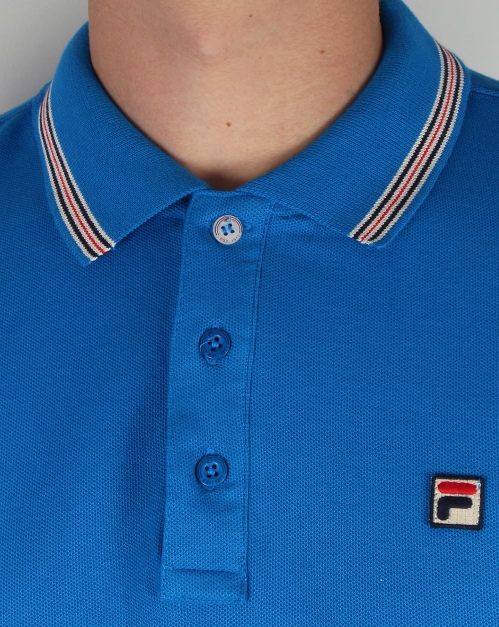 Fila Vintage Matcho 3 Polo Shirt Ski Blue