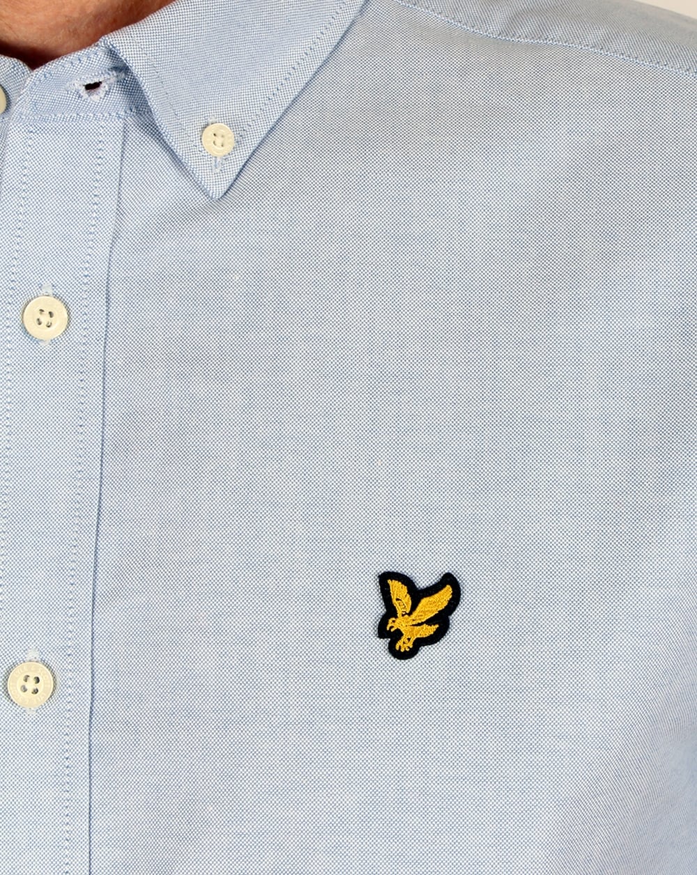 Lyle And Scott Oxford Short Sleeve Shirt Sky Blue