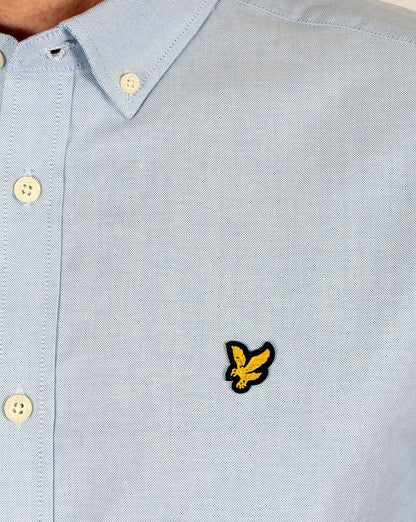 Lyle And Scott Oxford Short Sleeve Shirt Sky Blue
