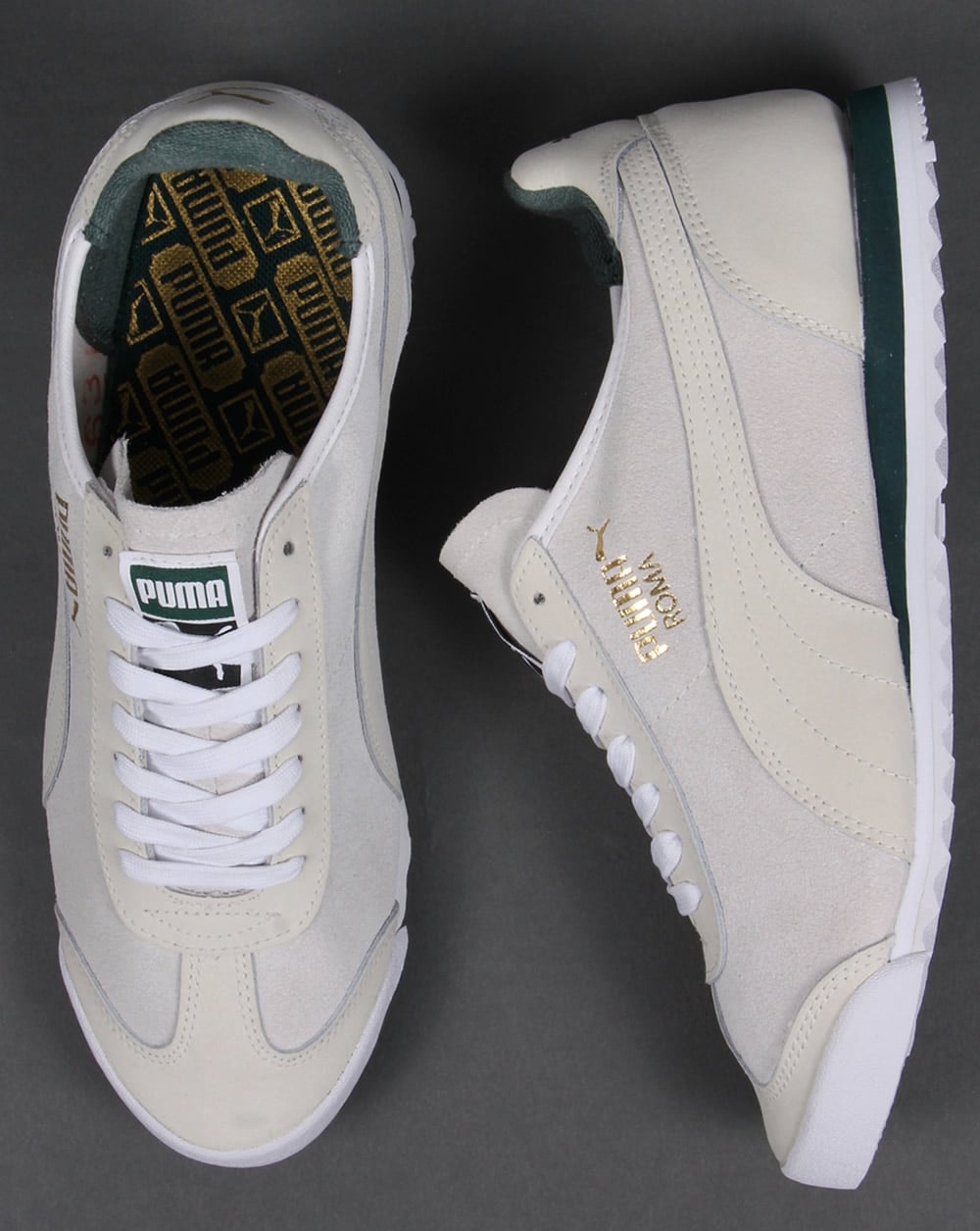 Puma Roma OG Leather Trainers White/Green