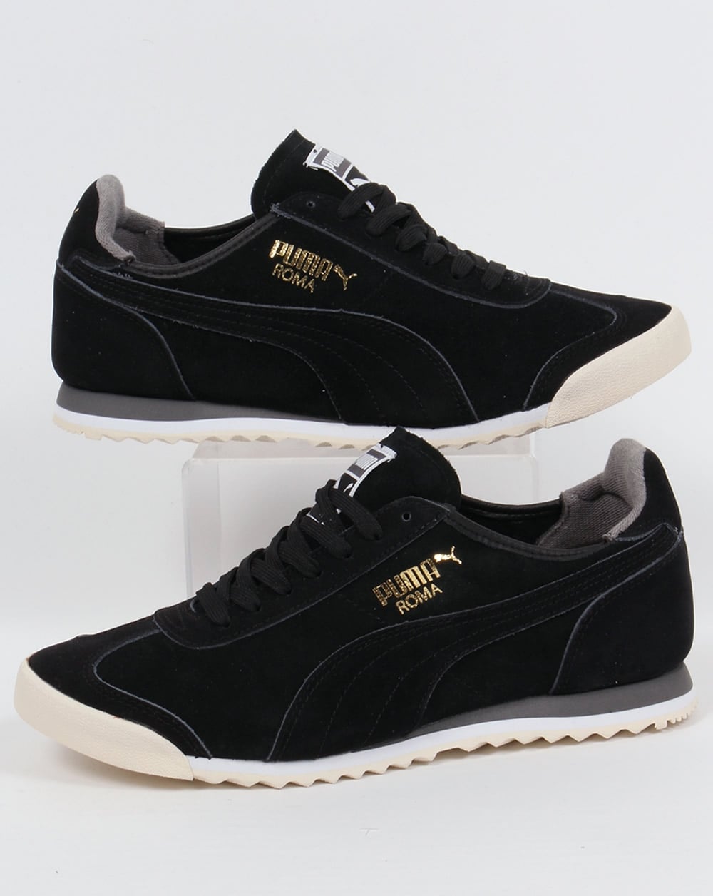 Puma Roma OG Leather Trainers Black/Grey