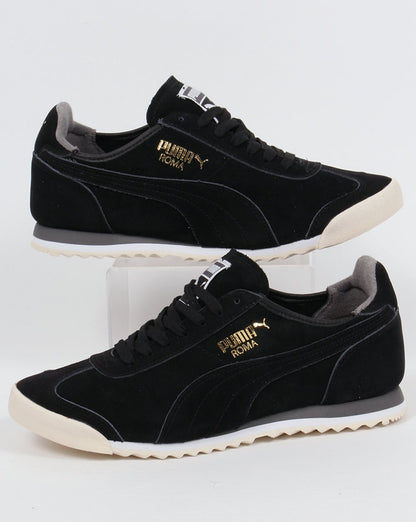 Puma Roma OG Leather Trainers Black/Grey