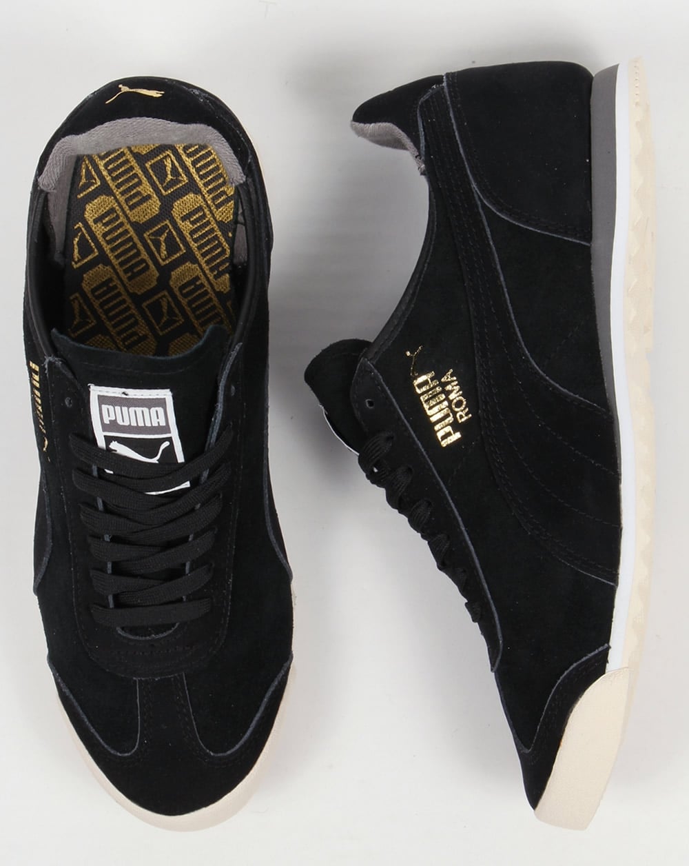 Puma Roma OG Leather Trainers Black/Grey