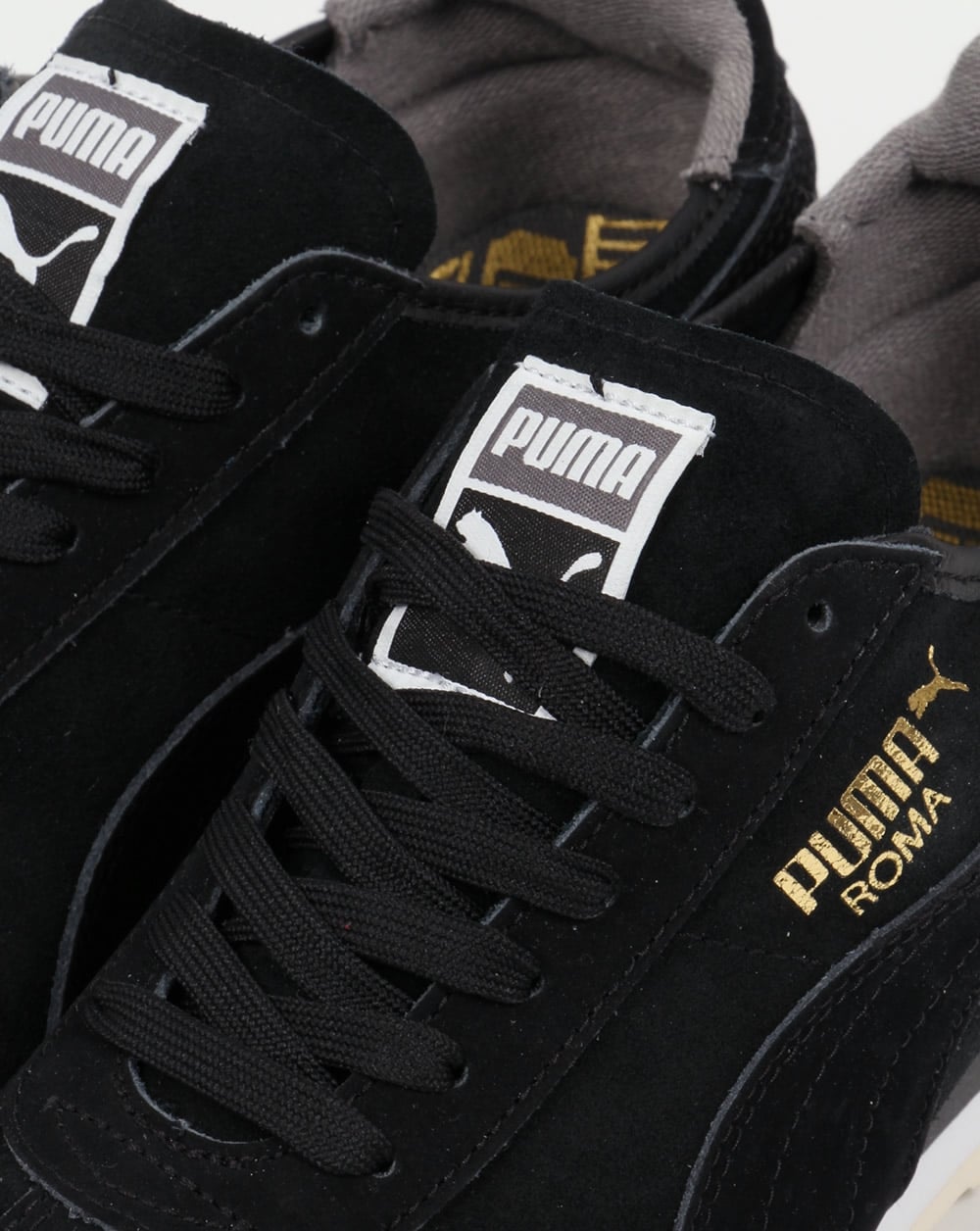 Puma Roma OG Leather Trainers Black/Grey