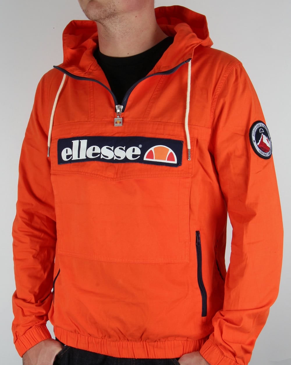 Ellesse QTR Zip Smock Jacket Orange
