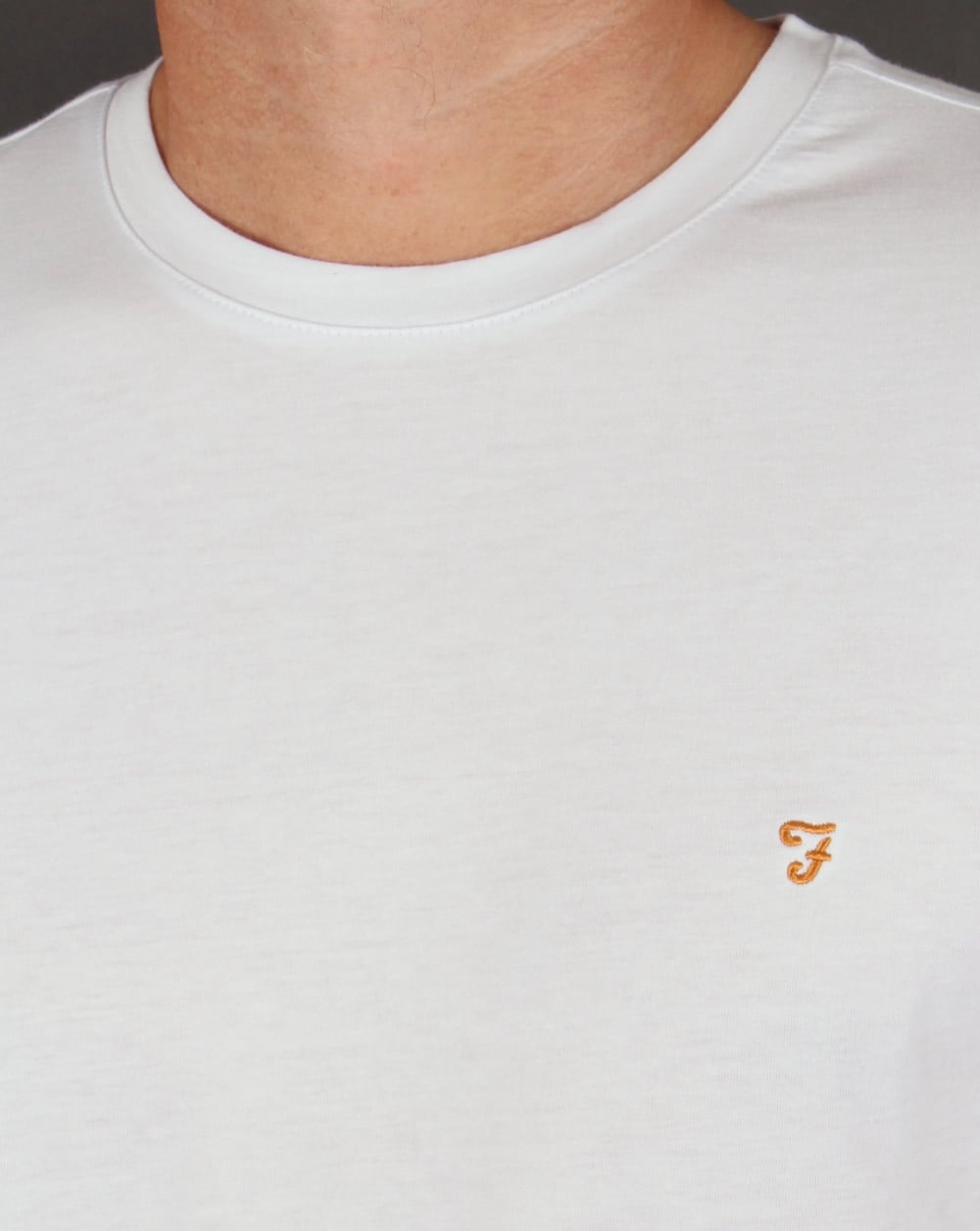 Farah Long Sleeve Denny Logo T-shirt White