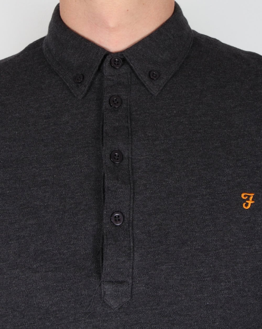 Farah Merriweather Polo Shirt Coal Grey