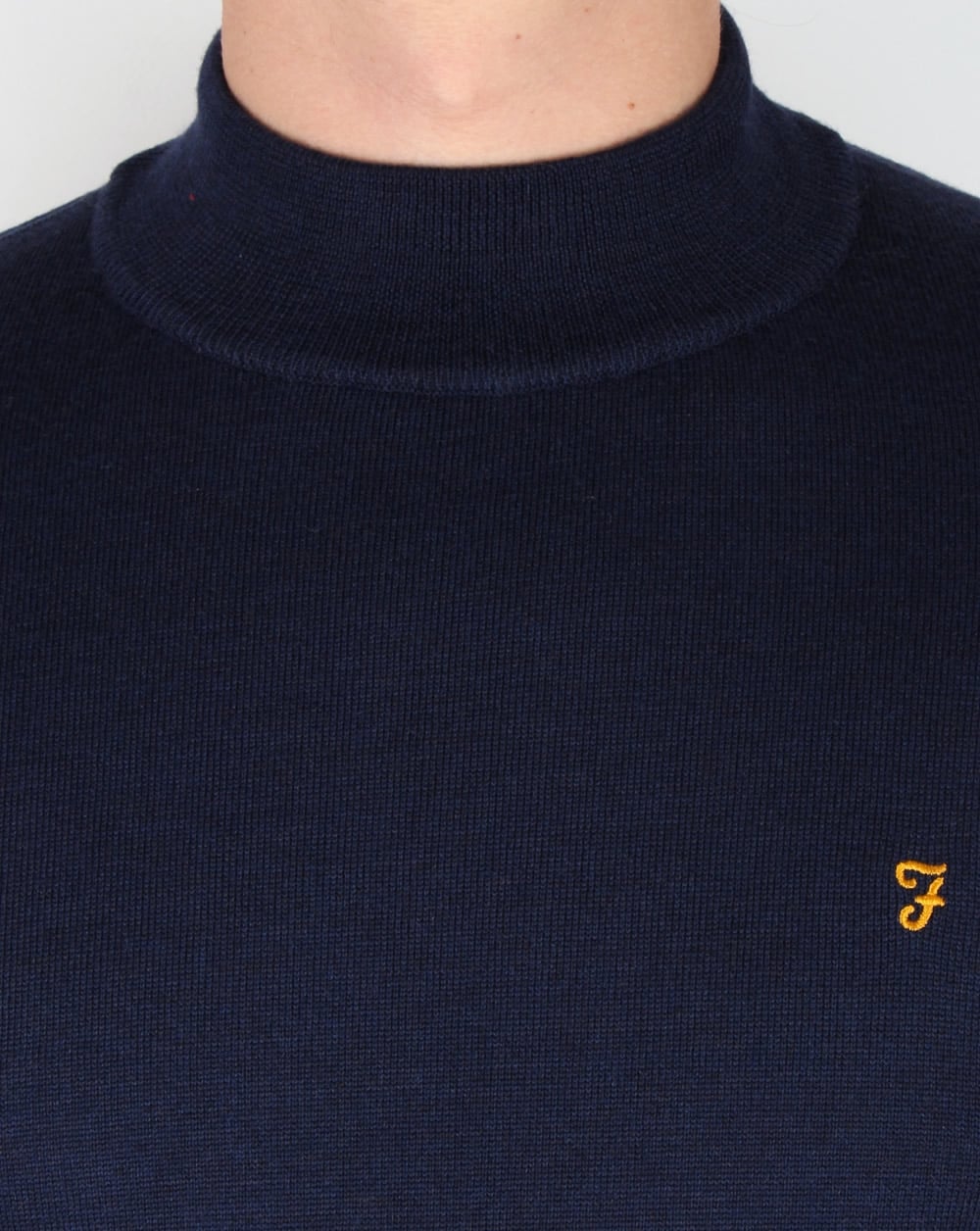 Farah Fenton High Turtle neck Jumper navy