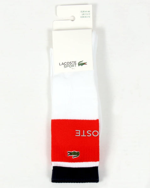 Lacoste Block Colour Socks White/navy/red