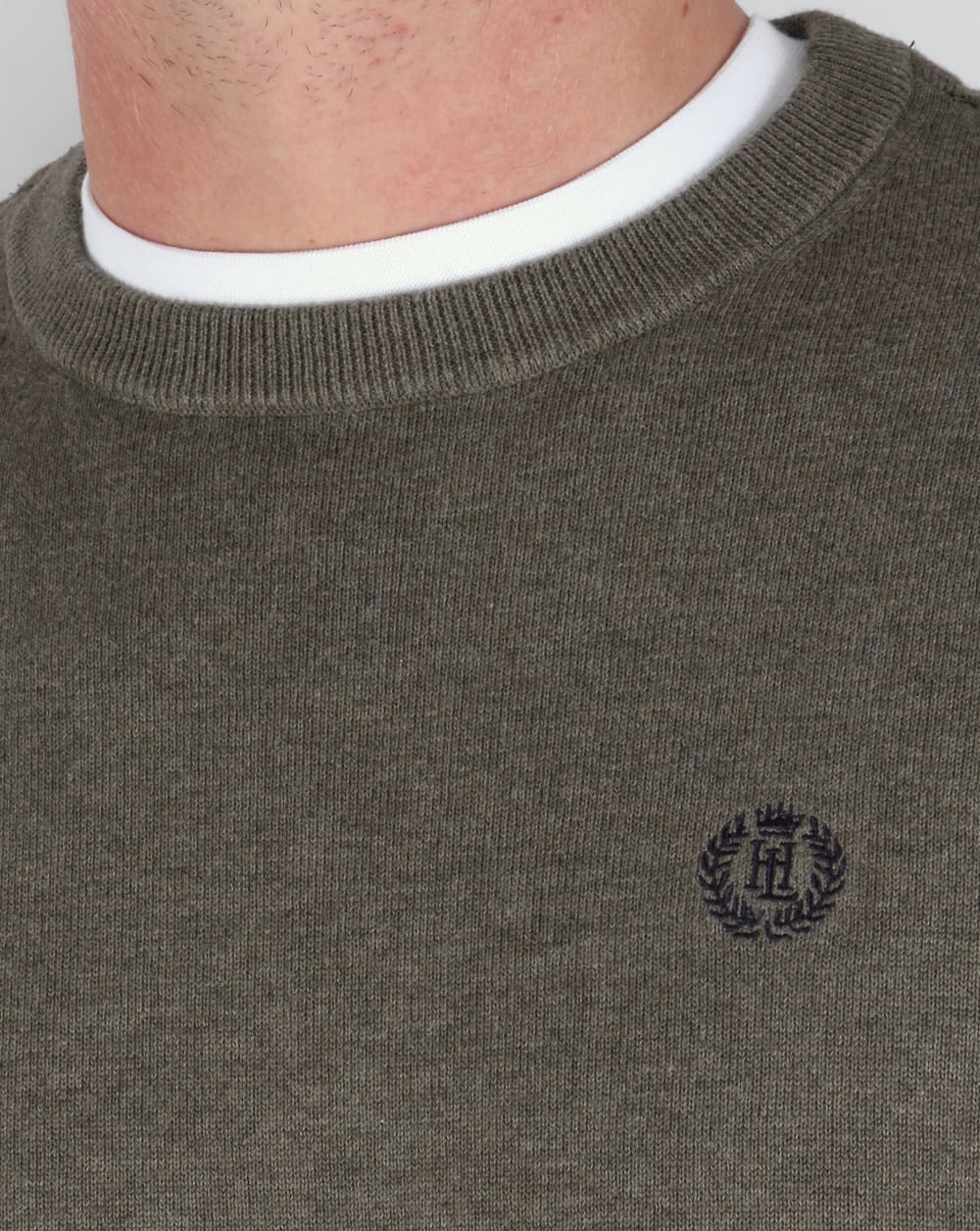 Henri Lloyd Crew Neck Knit Olive Marl
