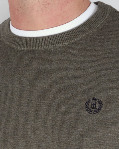 Henri Lloyd Crew Neck Knit Olive Marl