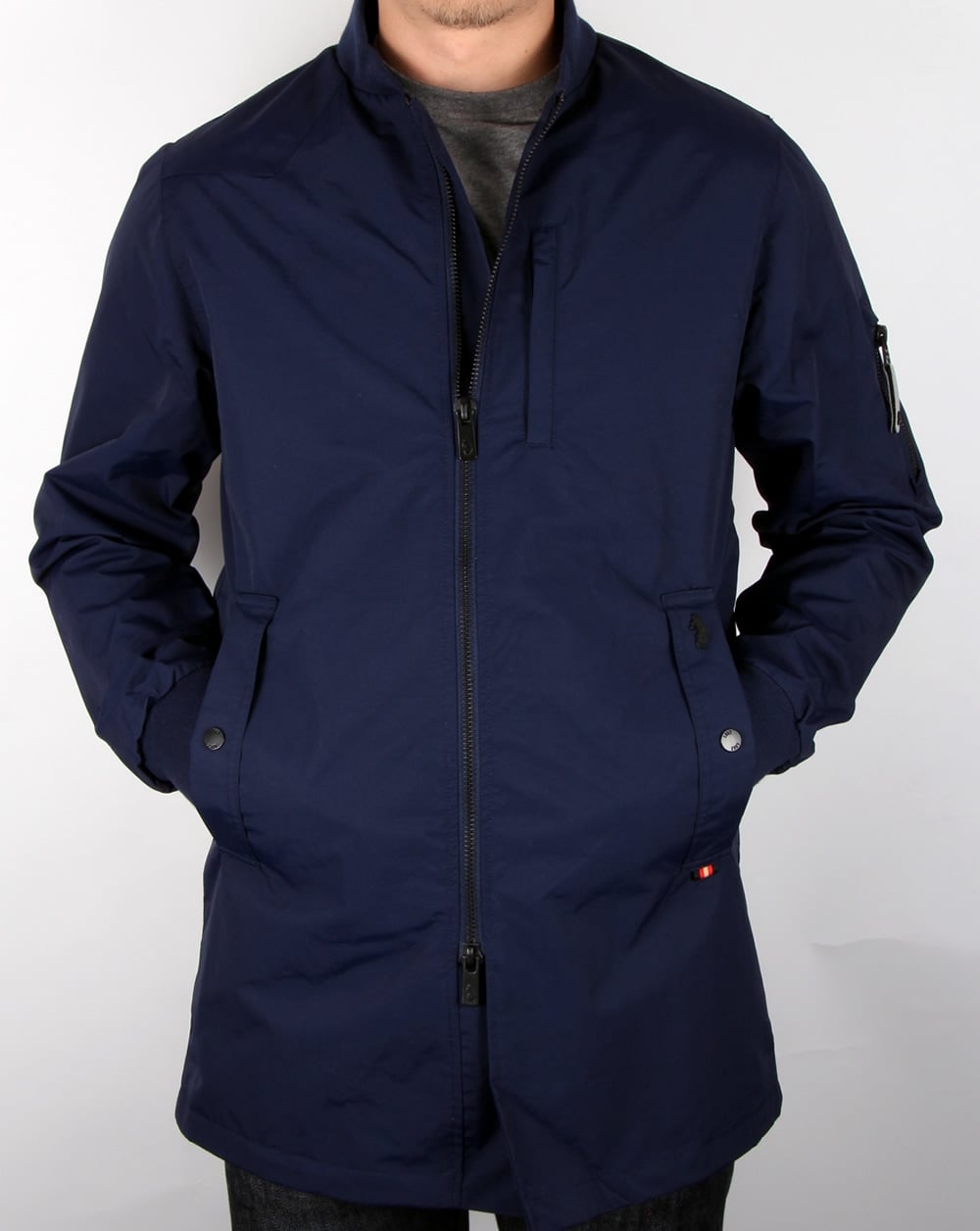 Luke Nation Long Length Jacket Navy