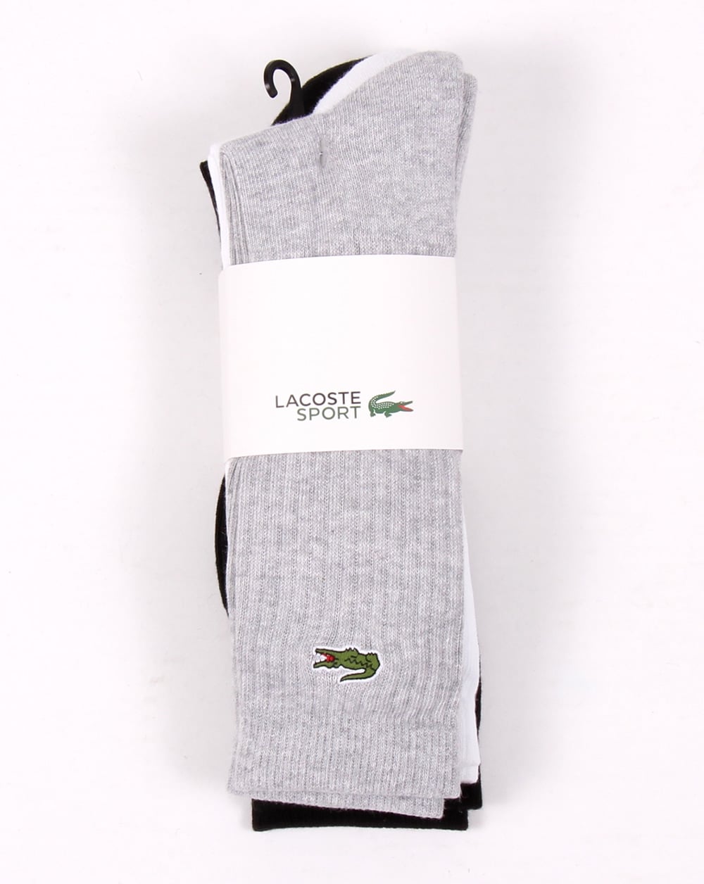 Lacoste Sport Tennis Socks 3 Pack White/grey/black