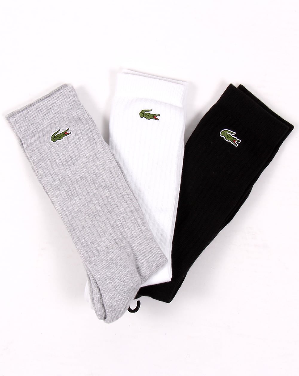 Lacoste Sport Tennis Socks 3 Pack White/grey/black