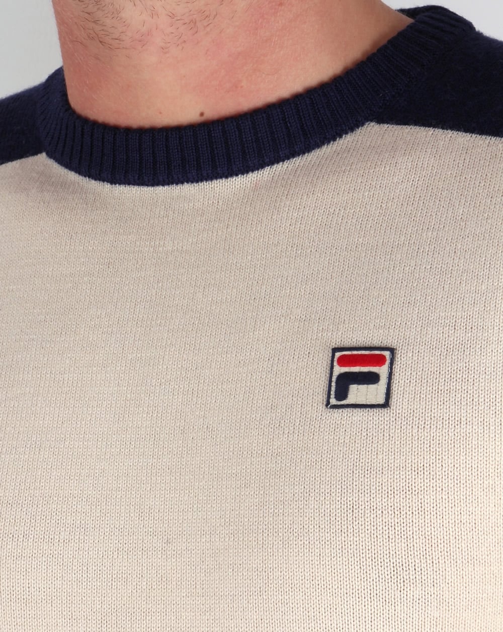 Fila Vintage Ski Knit Jumper Gardenia