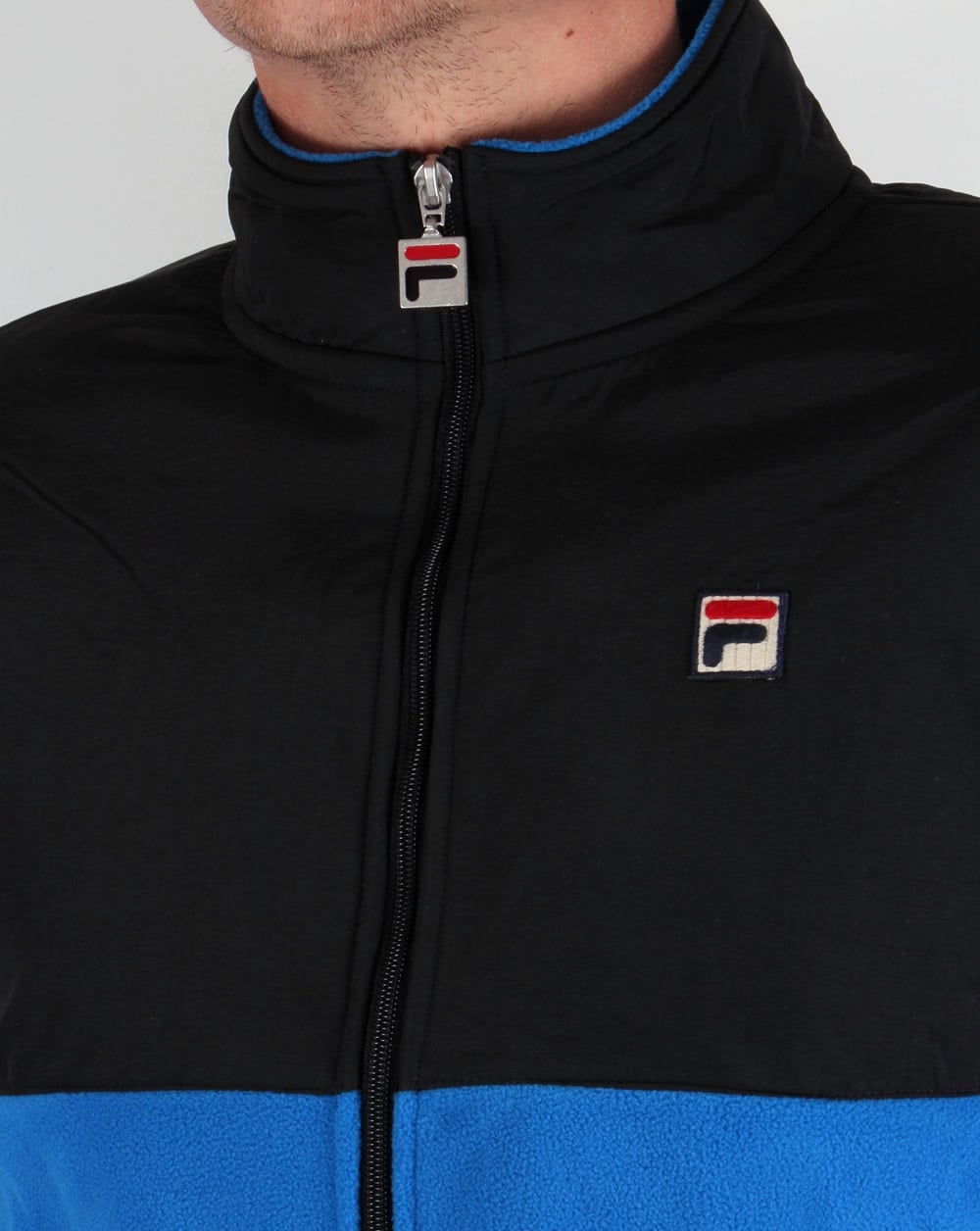 Fila Vintage Meran Microfleece Track Top Ski Blue/Black