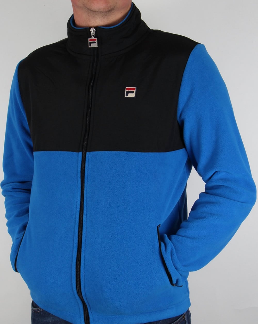 Fila Vintage Meran Microfleece Track Top Ski Blue/Black