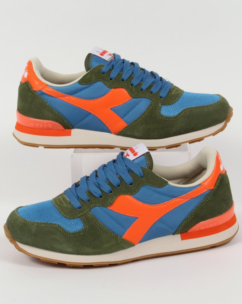 Diadora Camaro Trainers Olive/Blue
