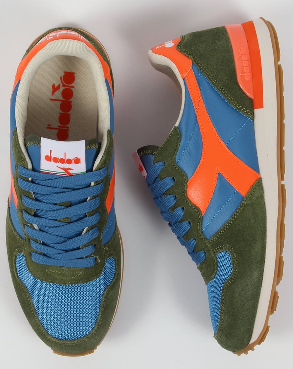 Diadora Camaro Trainers Olive/Blue