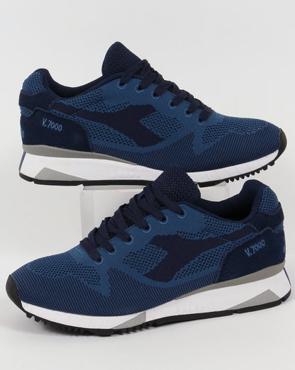 Diadora V7000 Weave Trainers Saltire Navy