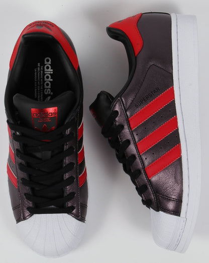 Adidas Superstar Trainers Black/Red