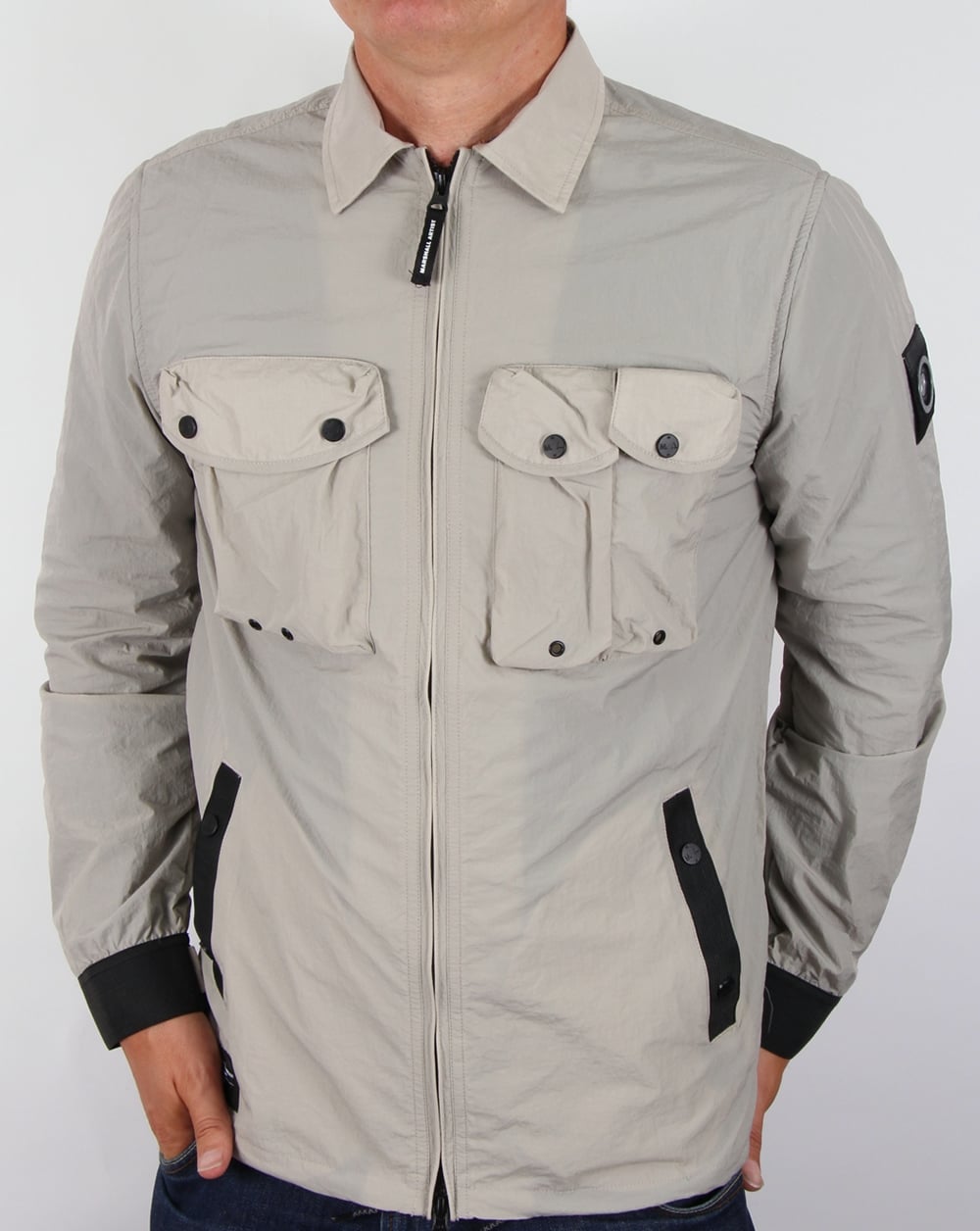 Marshall Artist Multi Pocket Overshirt Jacket Light Sand