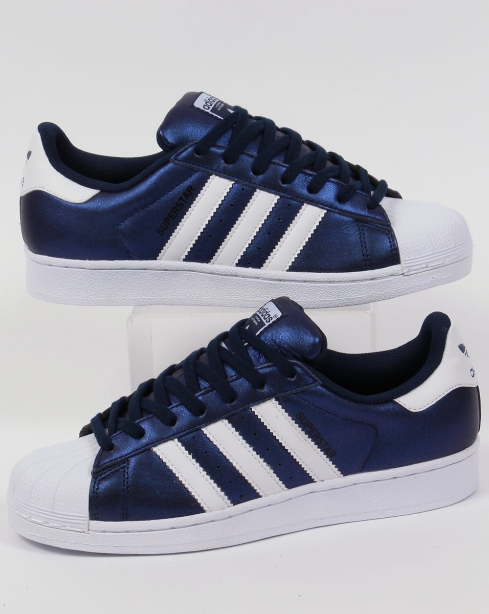 Adidas Superstar Trainers Bold Blue/White