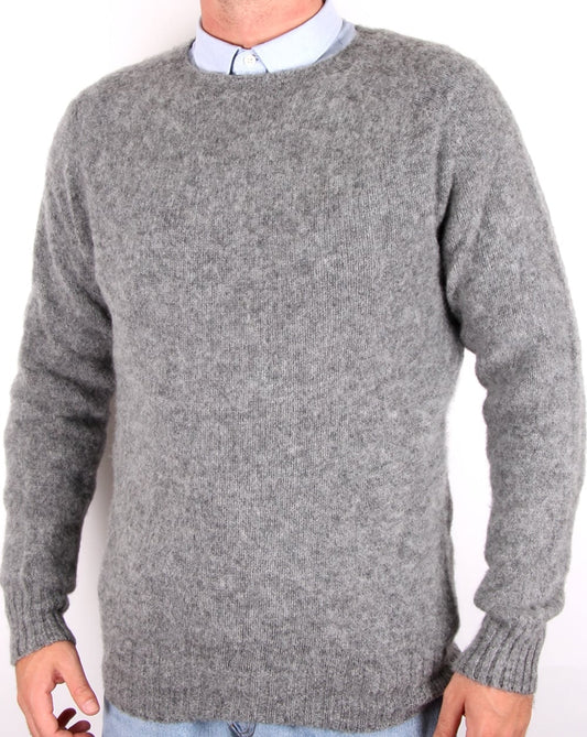 Ymc Suedehead Brushed Knit Jumper Grey